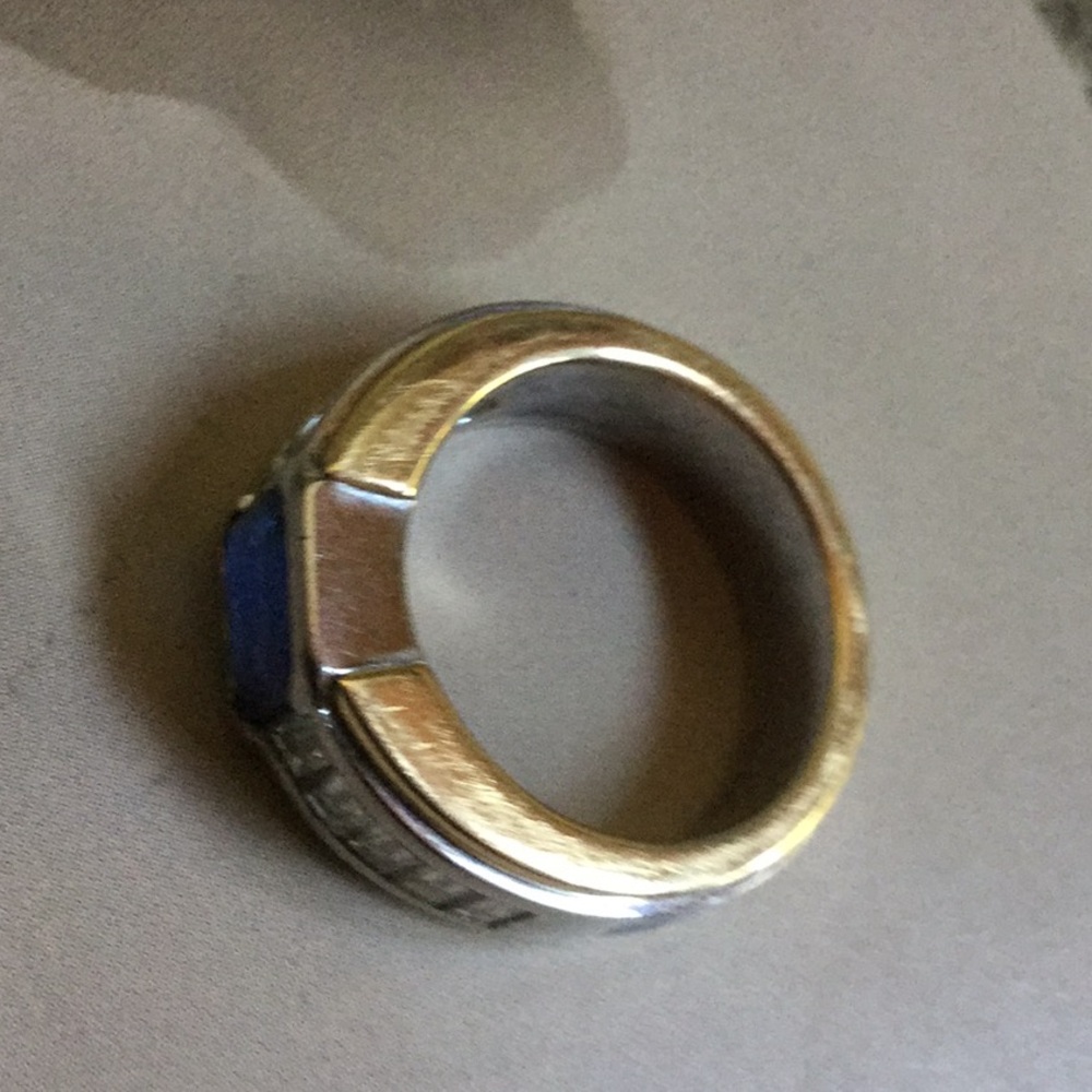 Hans D KRIEGER sapphire diamond vintage collector ring estate jewelry 18K gold - Picture 14 of 16